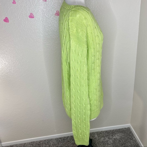Lily Pulitzer Light Green Cable Knit Sweater size XL - Picture 7 of 9